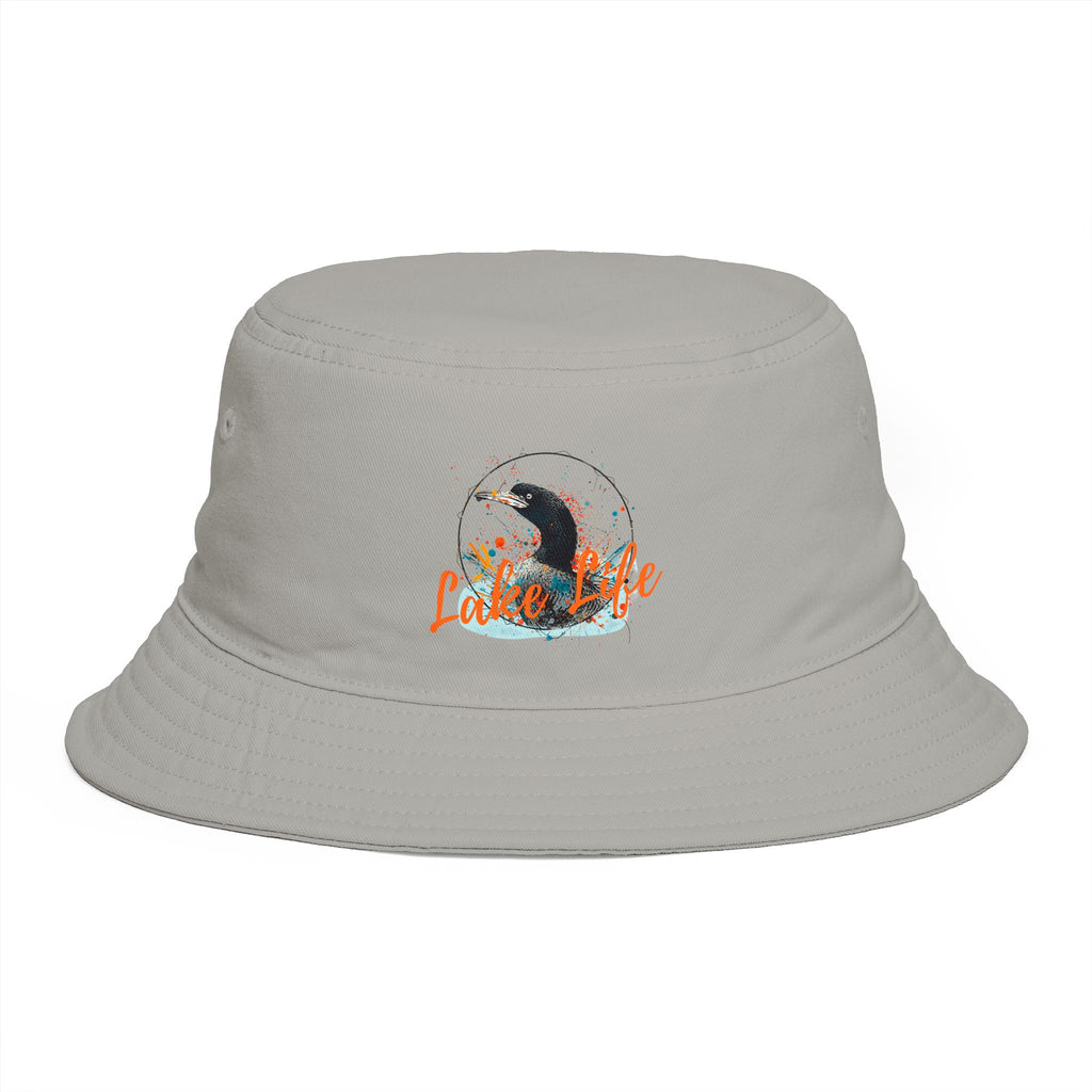 Butter Bucket Hat with Cormorant Circle Graphic