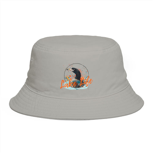 Butter Bucket Hat with Cormorant Circle Graphic