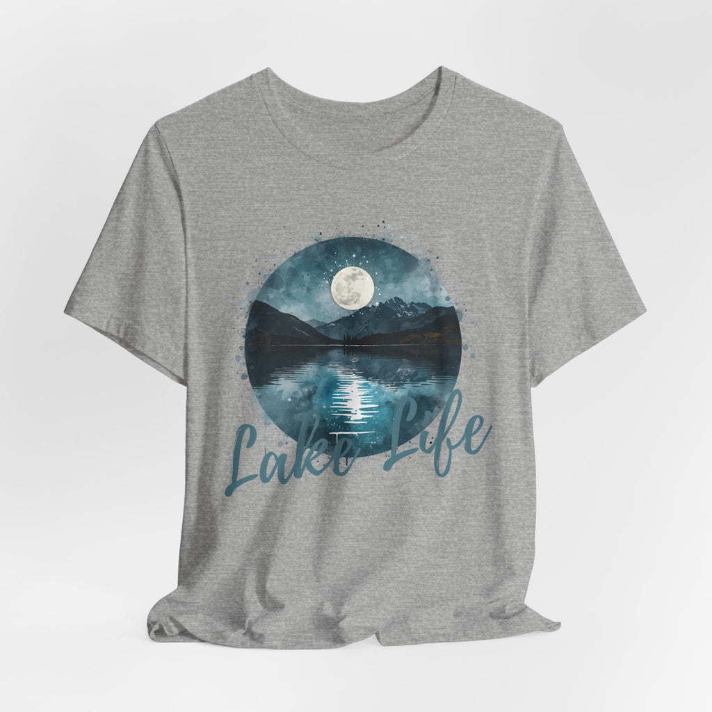 Lake Life T‑Shirt — Moonlit Mountain Lake Graphic Tee