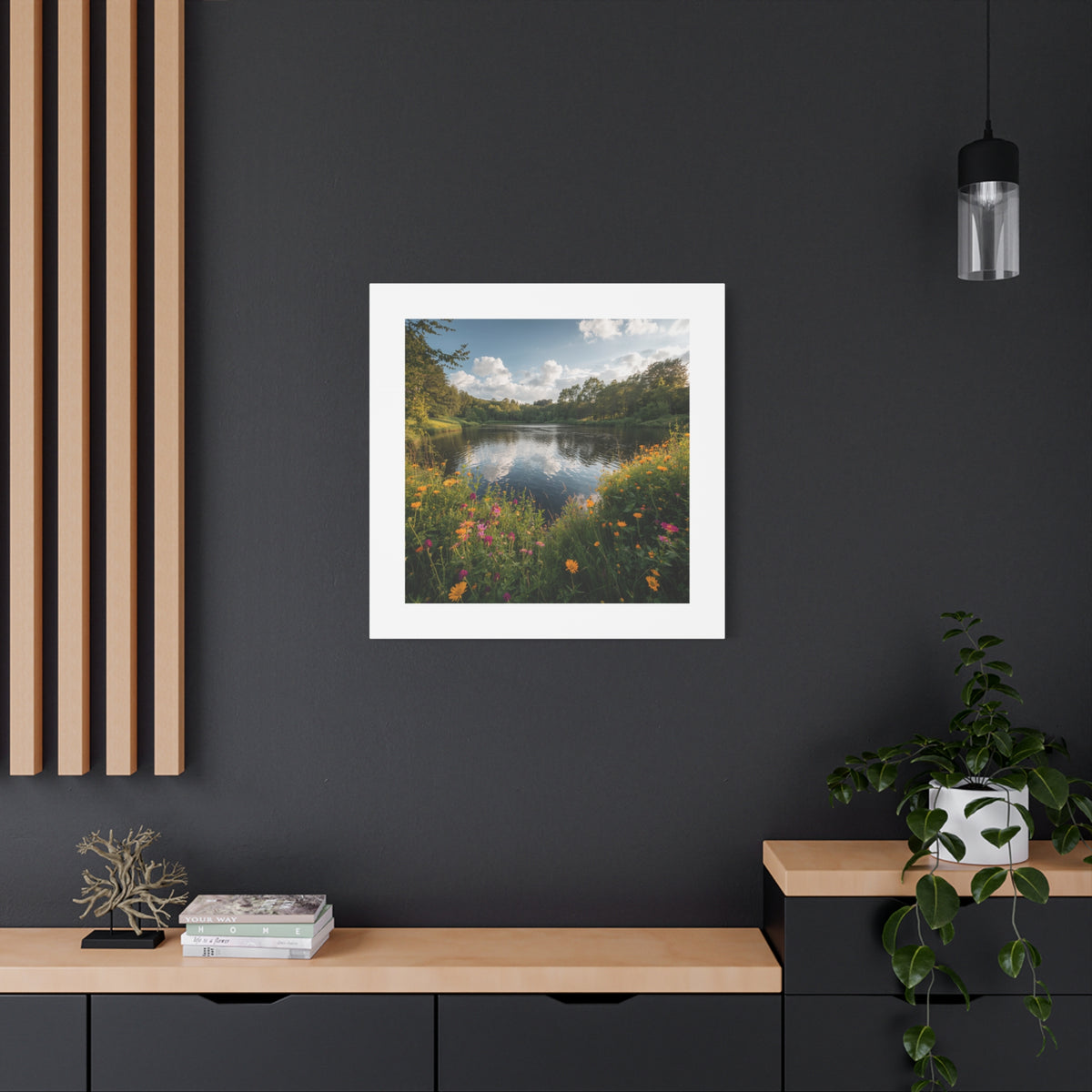 Wildflower Lake Canvas Print — Matte Stretched Wall Art