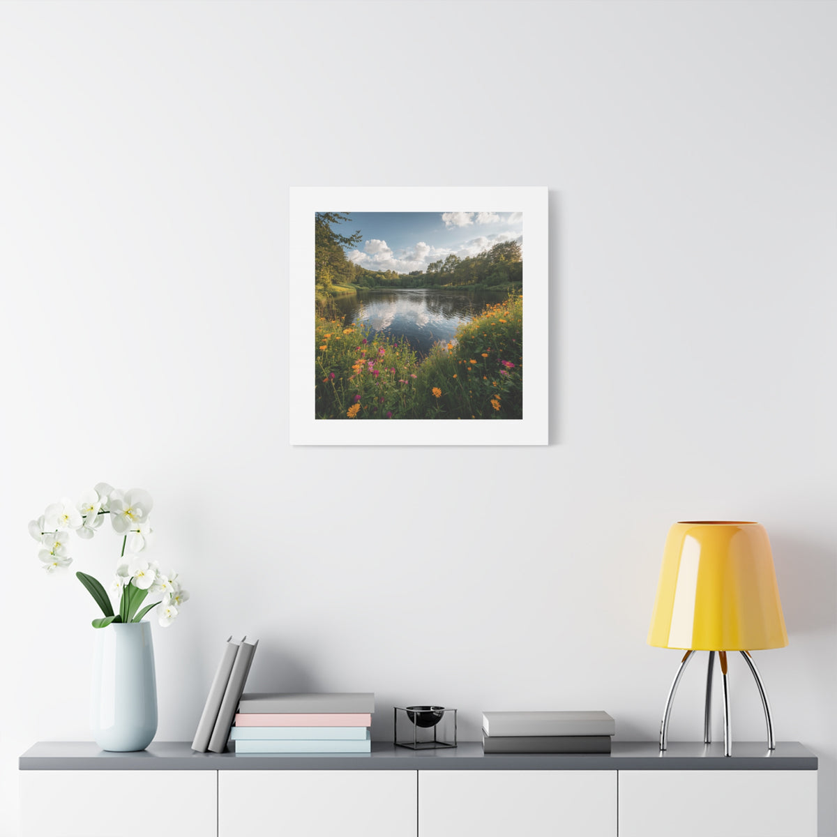 Wildflower Lake Canvas Print — Matte Stretched Wall Art