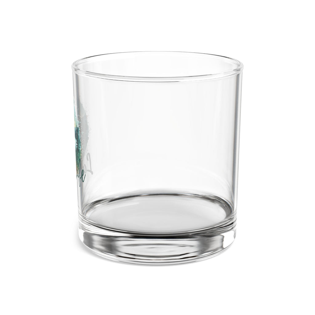 Lake Life Campfire Rocks Glass — 10oz Whiskey Tumbler with Lakeside Mountain Design