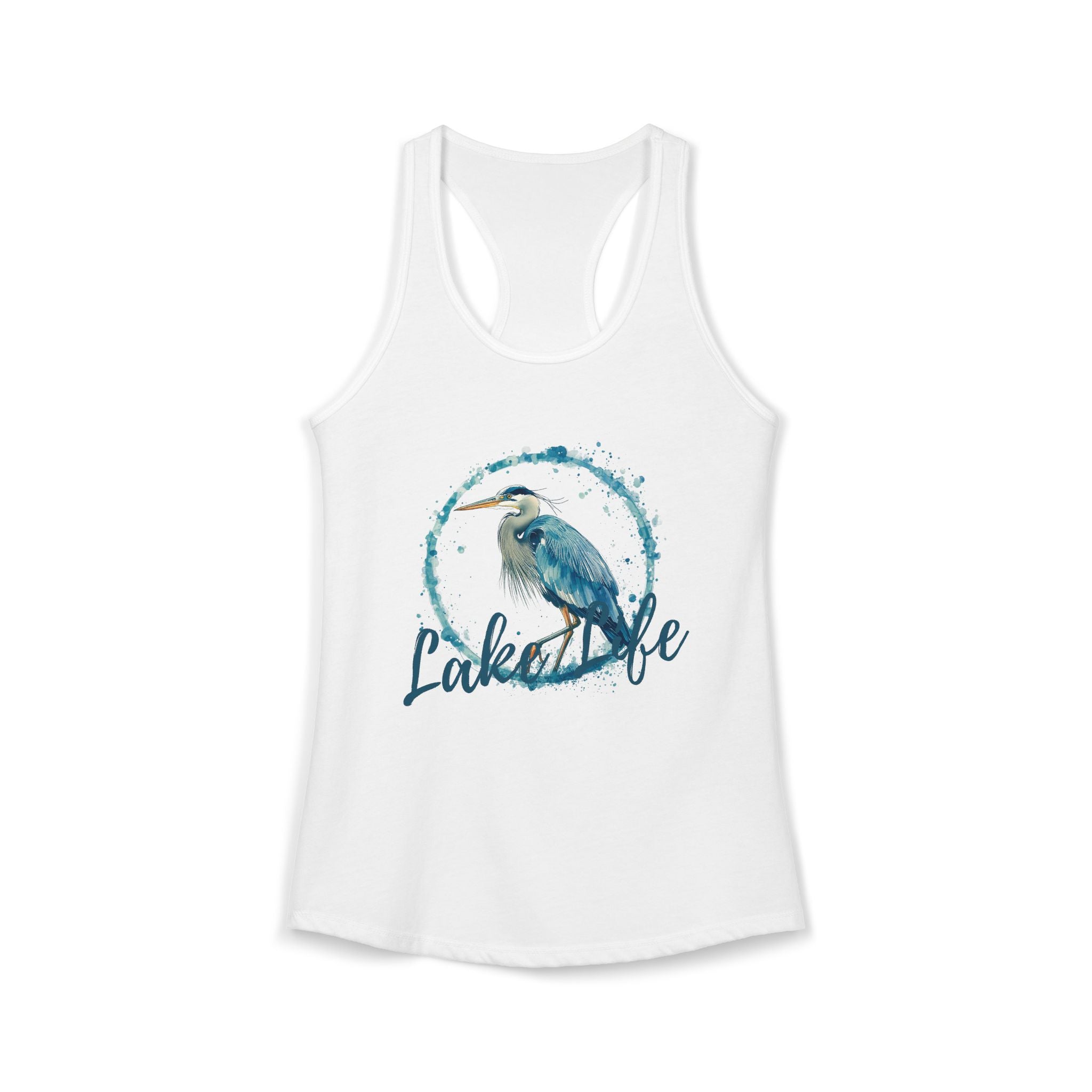Women's Lake Life Blue Heron Ideal Racerback Tank
