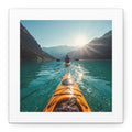 Lake Life Kayak Sunrise Canvas Print — Stretched Matte Wall Art