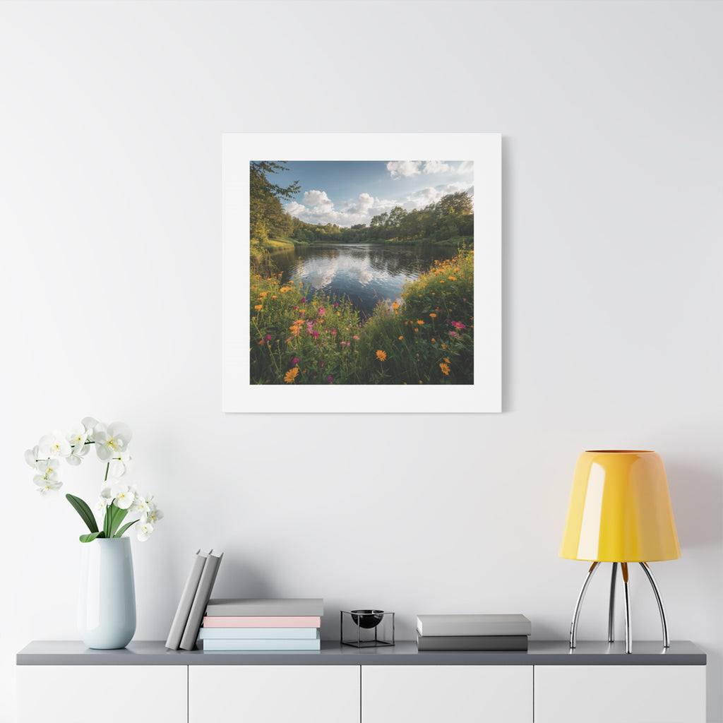 Wildflower Lake Canvas Print — Matte Stretched Wall Art