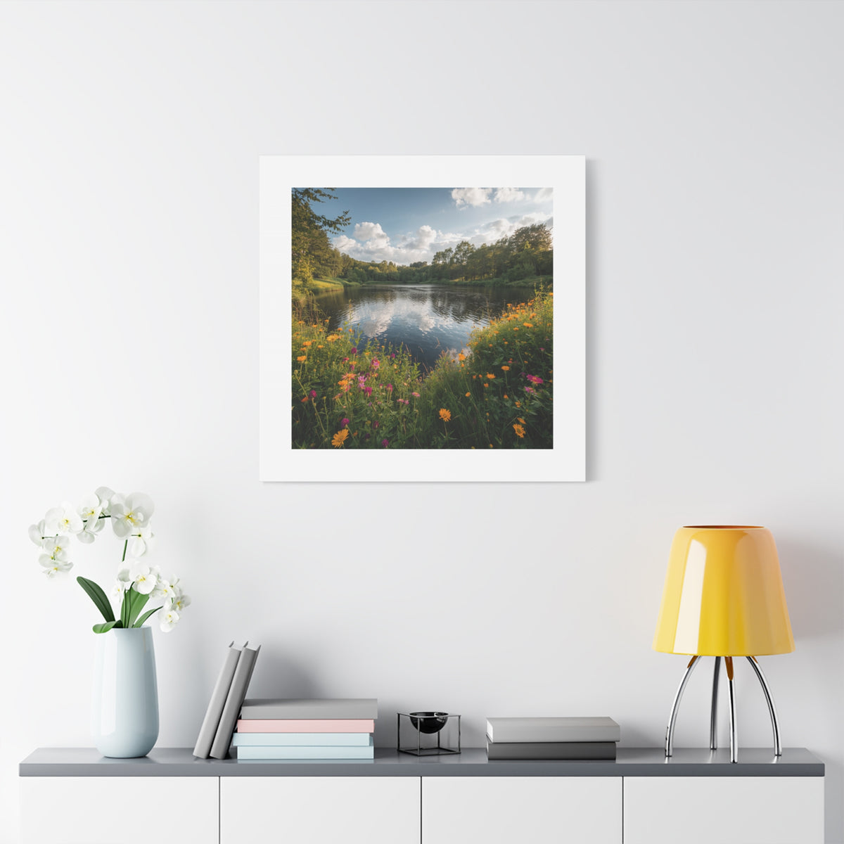 Wildflower Lake Canvas Print — Matte Stretched Wall Art