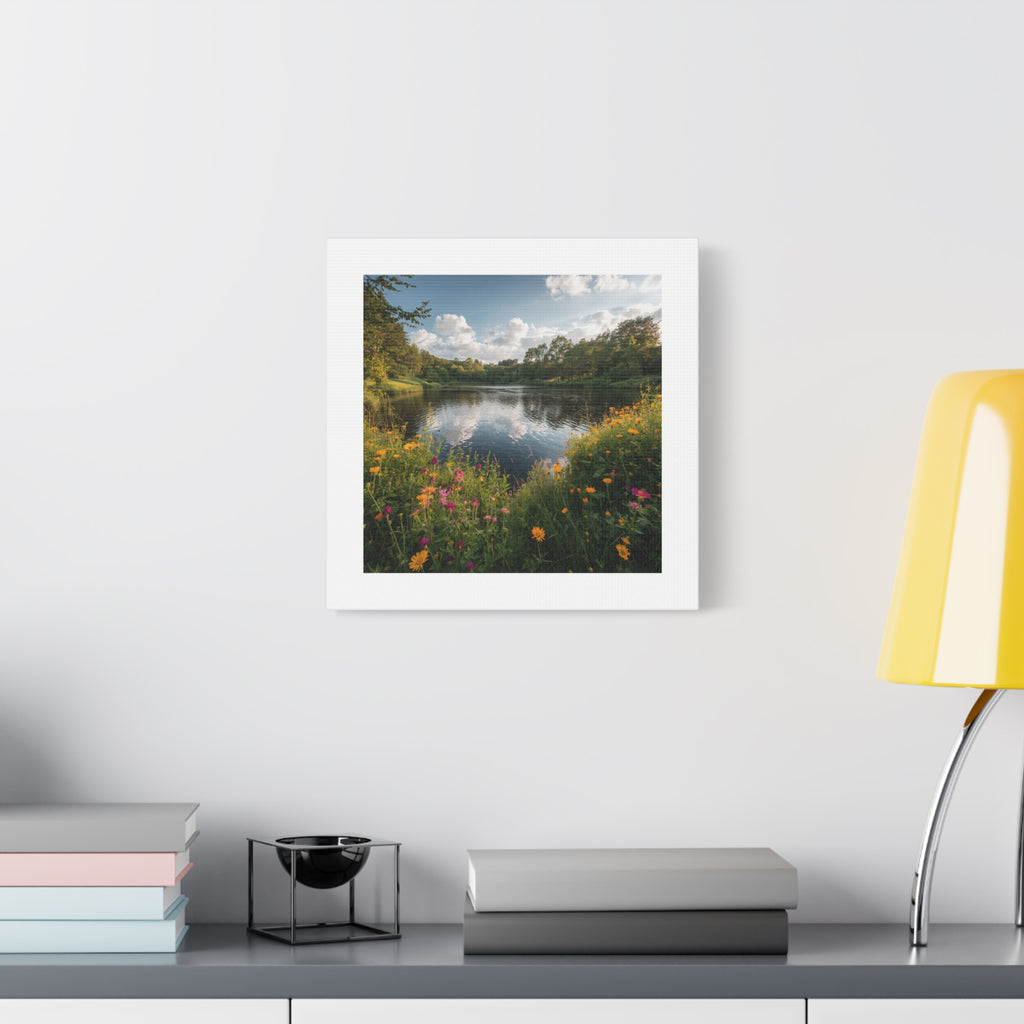 Wildflower Lake Canvas Print — Matte Stretched Wall Art