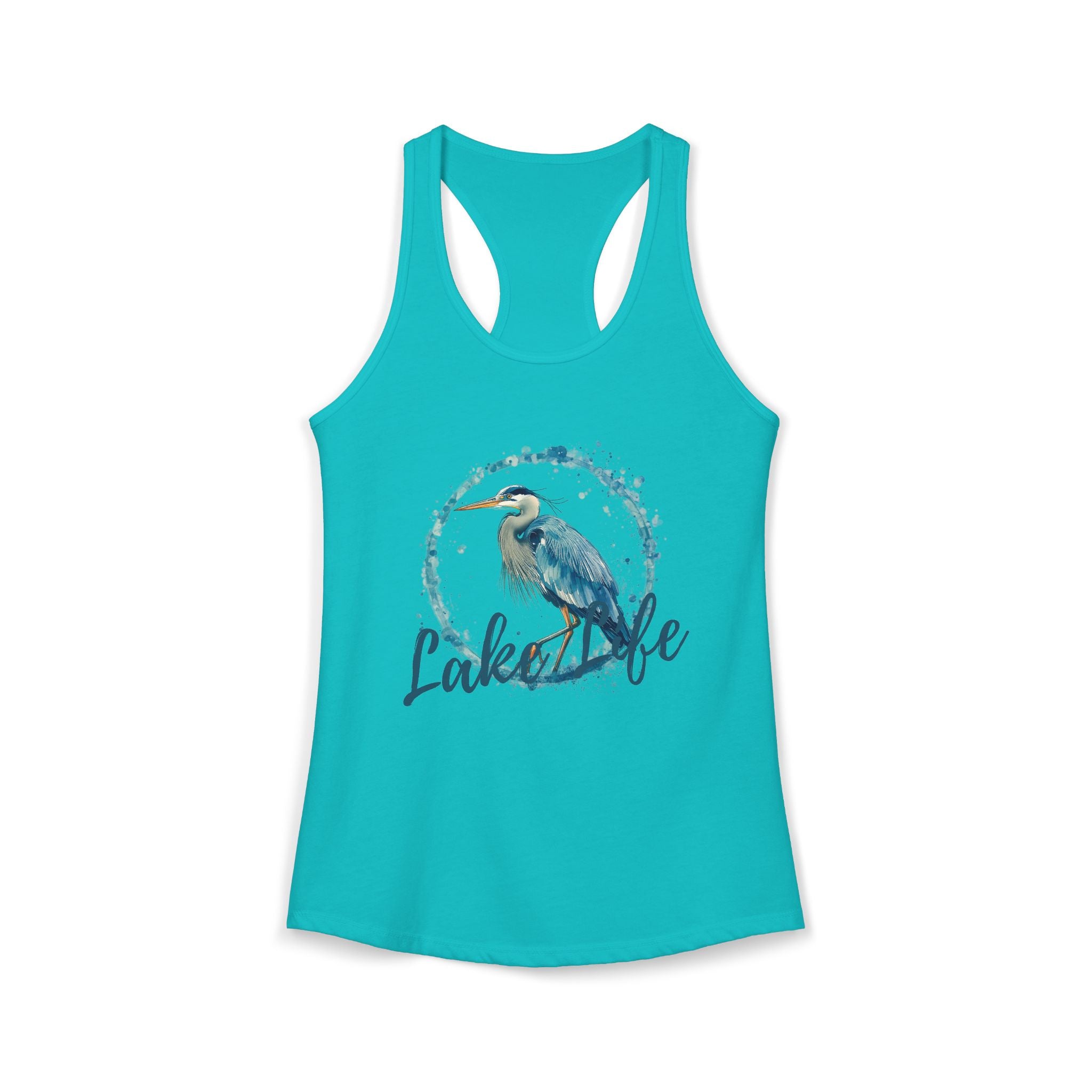 Women's Lake Life Blue Heron Ideal Racerback Tank
