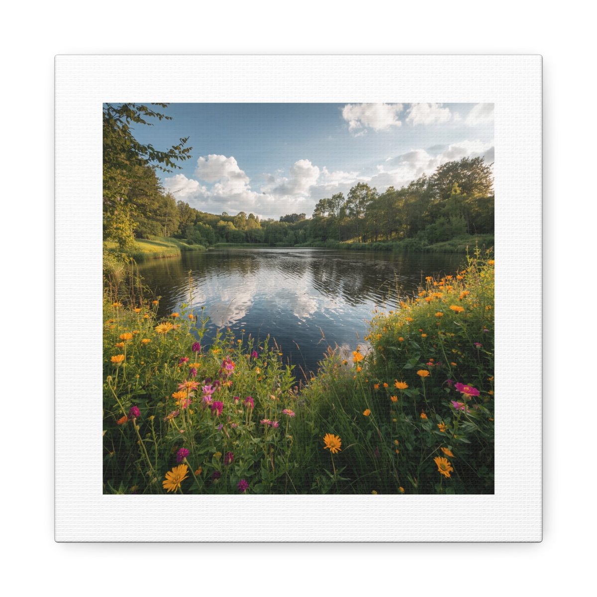 Wildflower Lake Canvas Print — Matte Stretched Wall Art