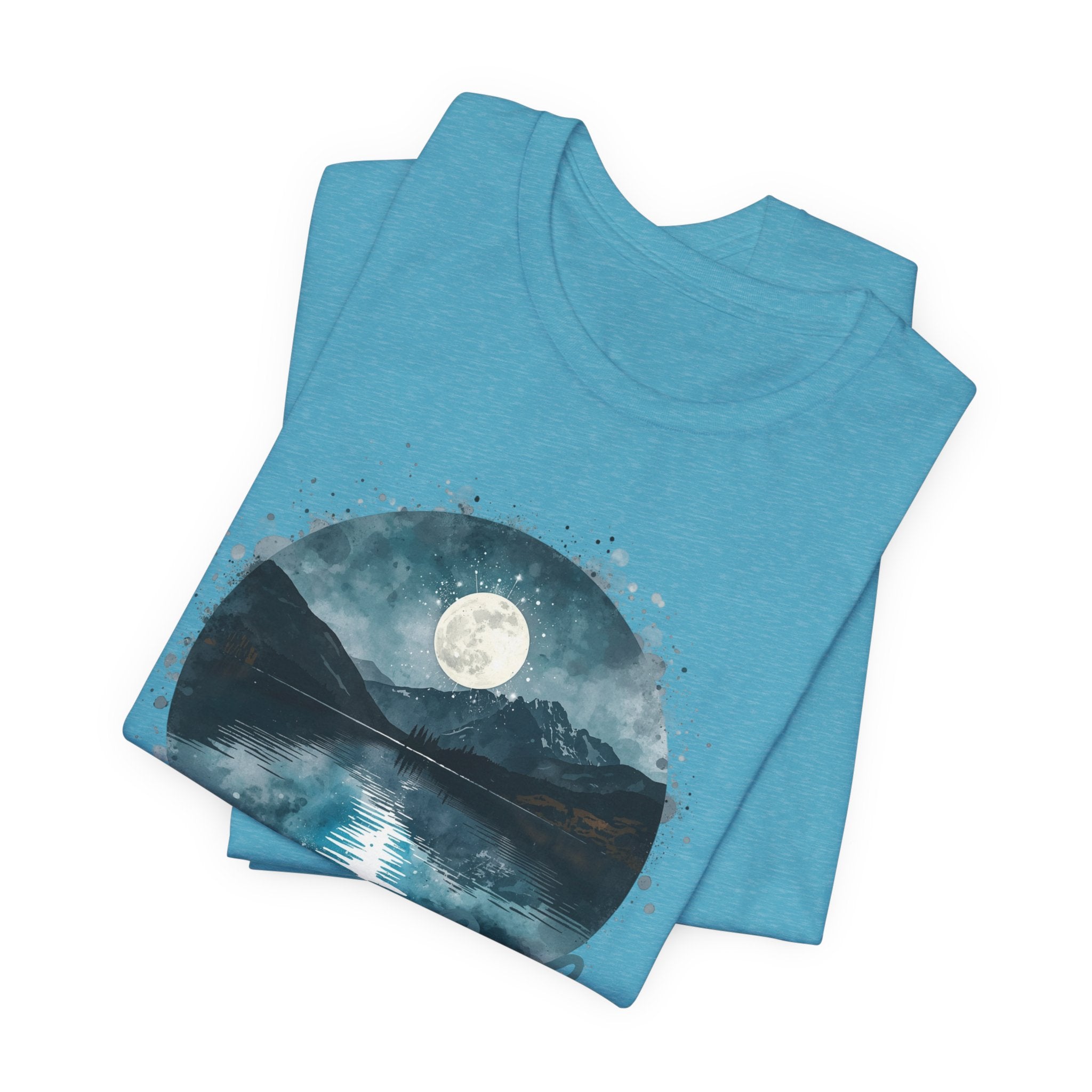 Lake Life T‑Shirt — Moonlit Mountain Lake Graphic Tee