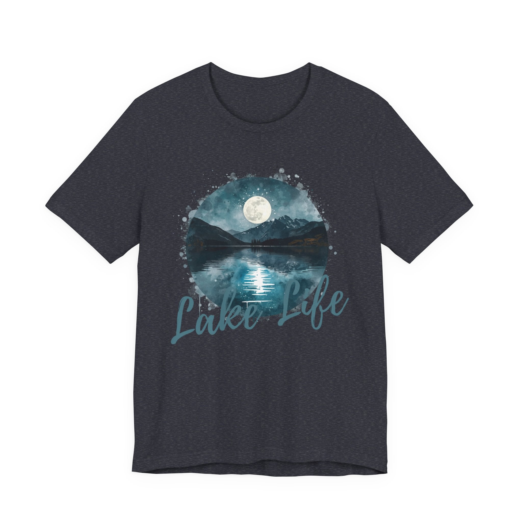 Lake Life T‑Shirt — Moonlit Mountain Lake Graphic Tee