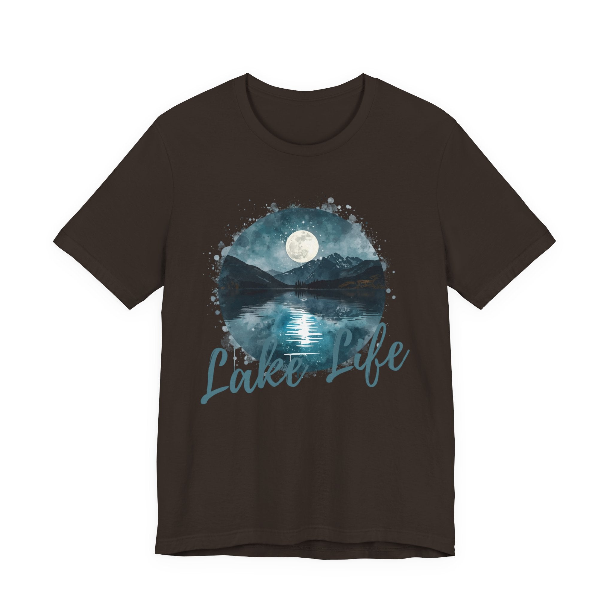 Lake Life T‑Shirt — Moonlit Mountain Lake Graphic Tee
