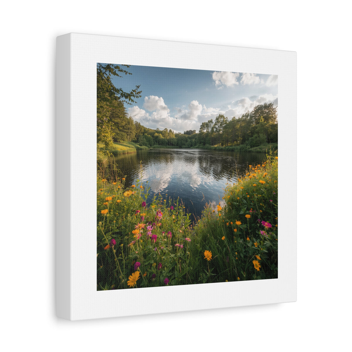 Wildflower Lake Canvas Print — Matte Stretched Wall Art