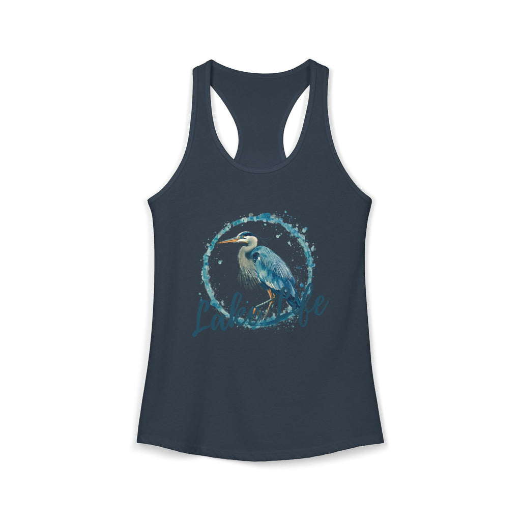 Women's Lake Life Blue Heron Ideal Racerback Tank