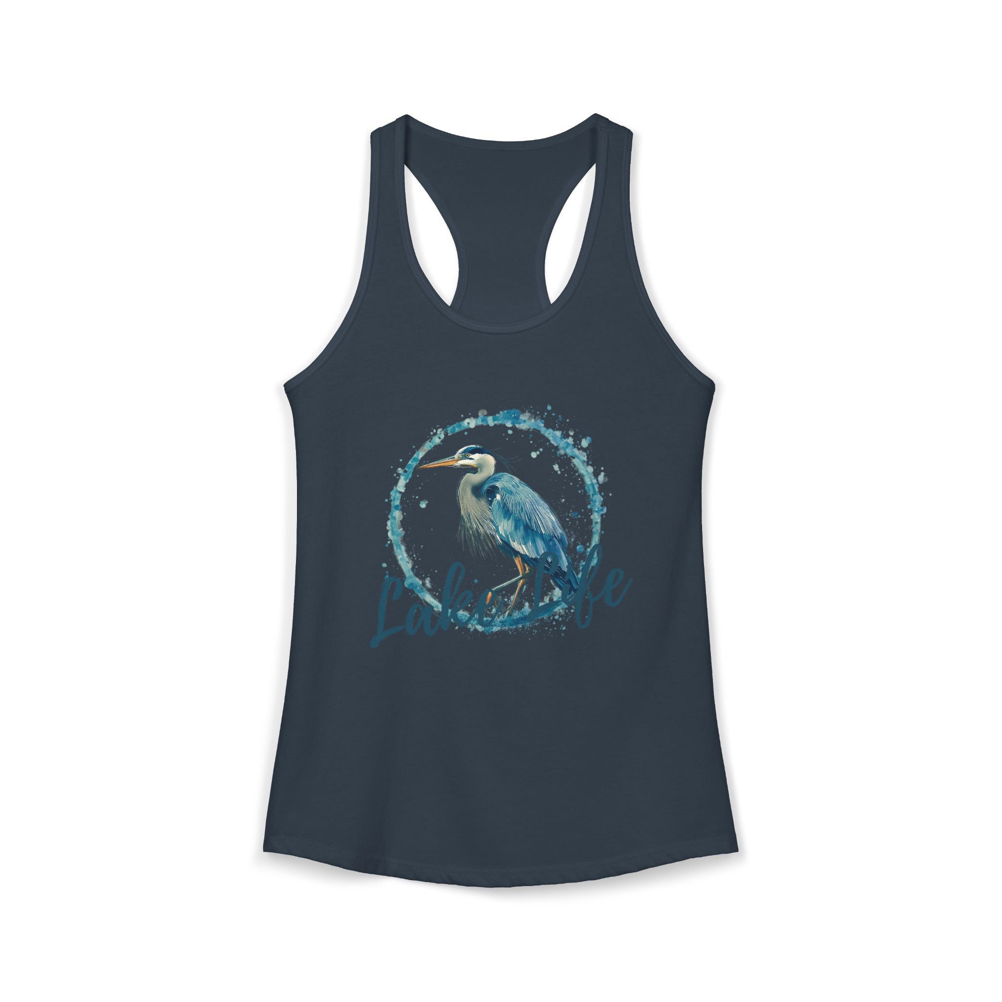 Women's Lake Life Blue Heron Ideal Racerback Tank