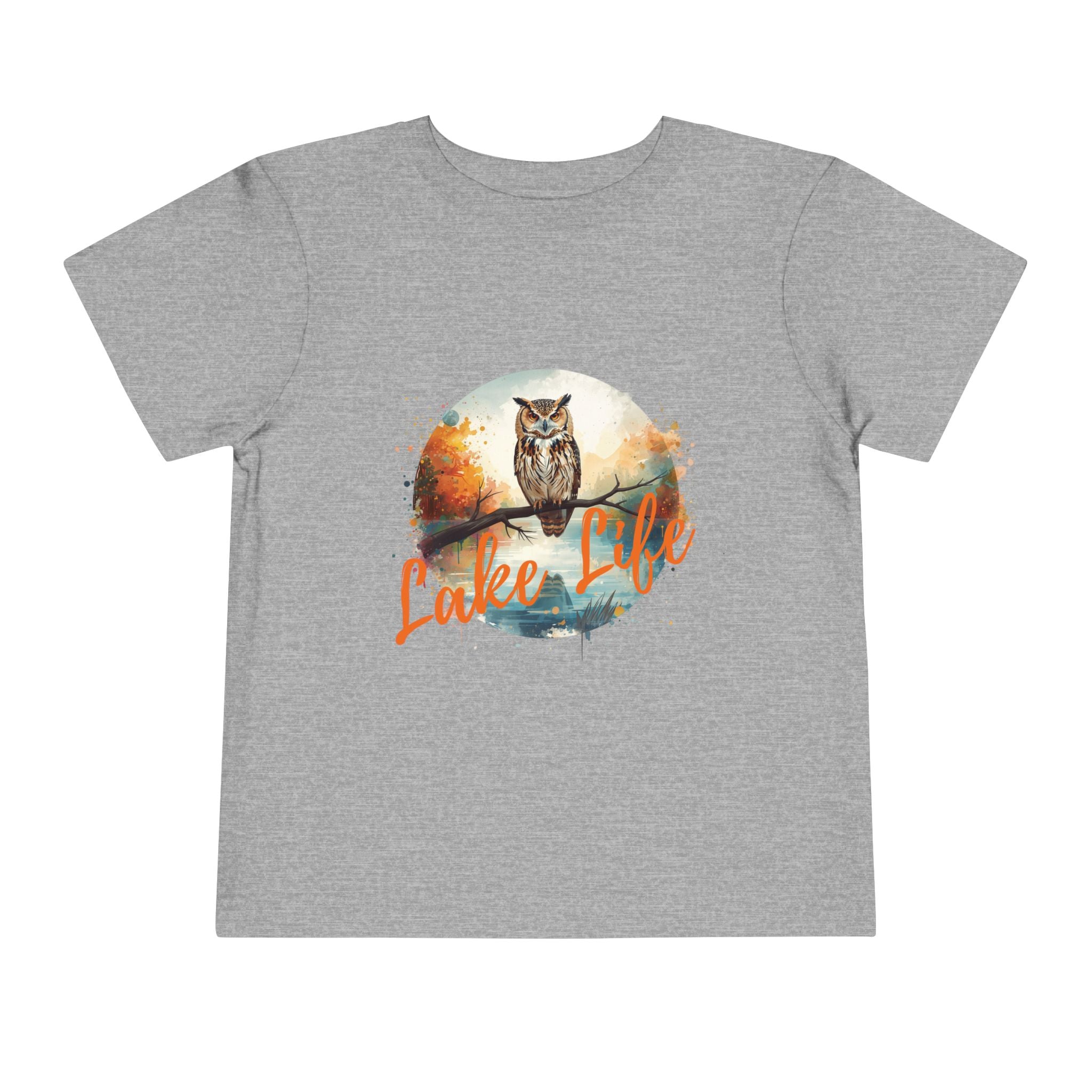 Lake Life Toddler Tee — Owl Woodland Graphic Shirt
