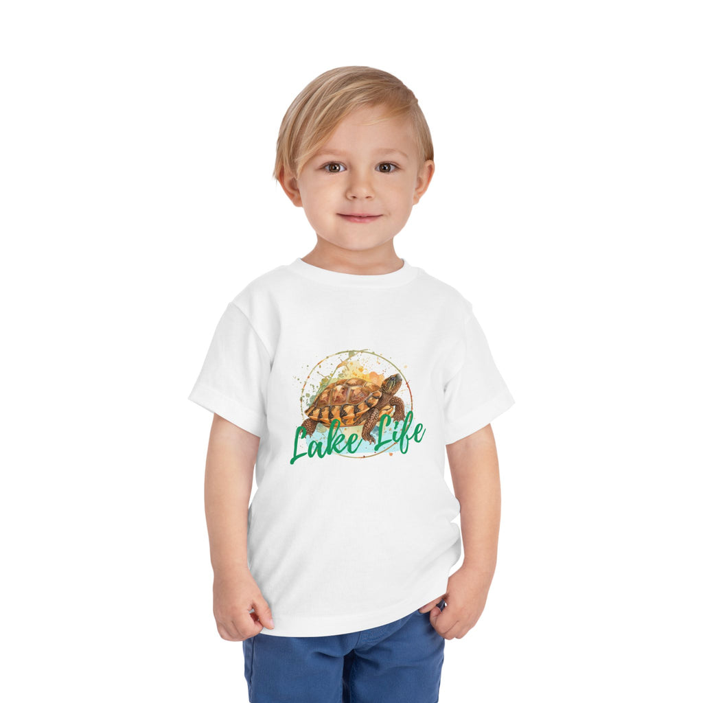 Lake Life Toddler Tee — Turtle Graphic Kids Shirt
