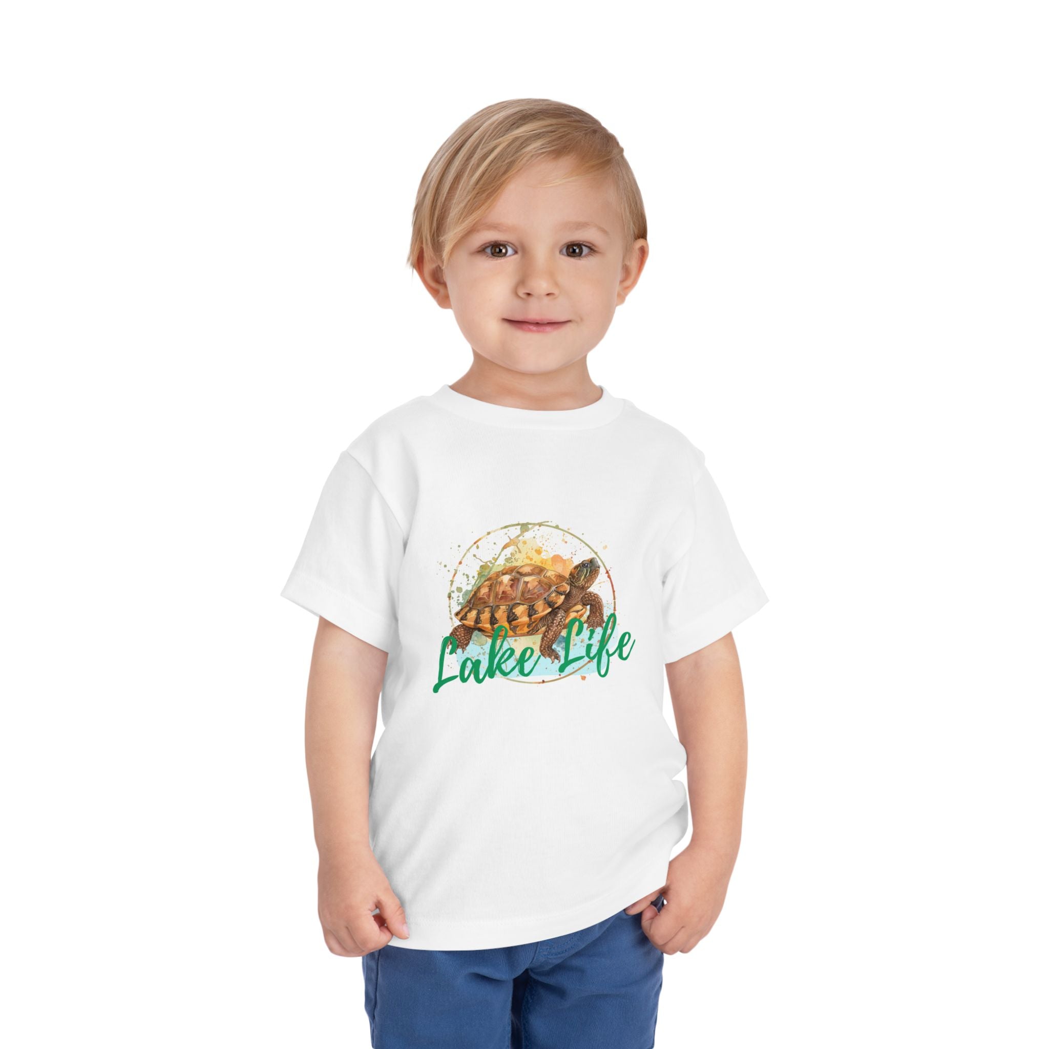 Lake Life Toddler Tee — Turtle Graphic Kids Shirt