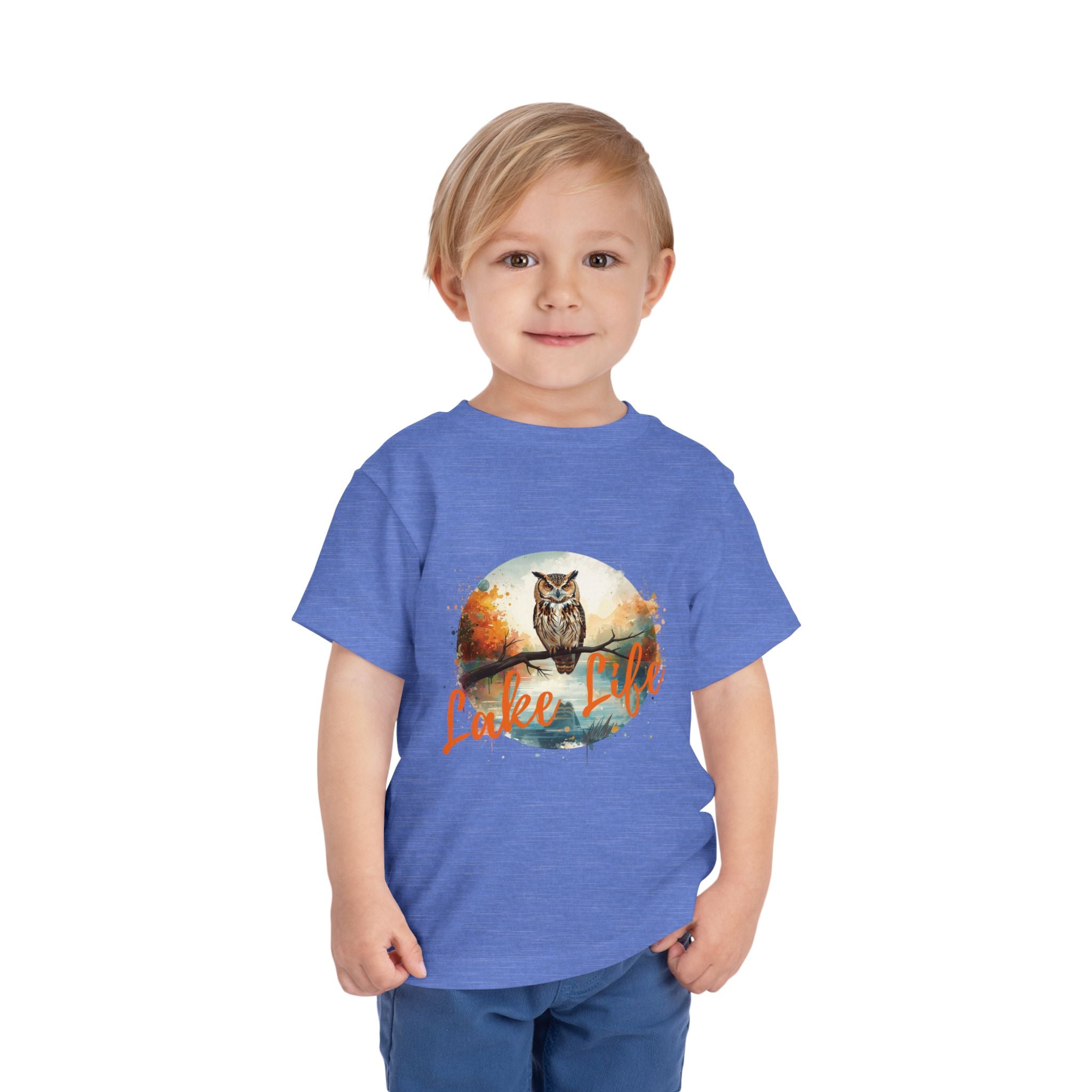 Lake Life Toddler Tee — Owl Woodland Graphic Shirt