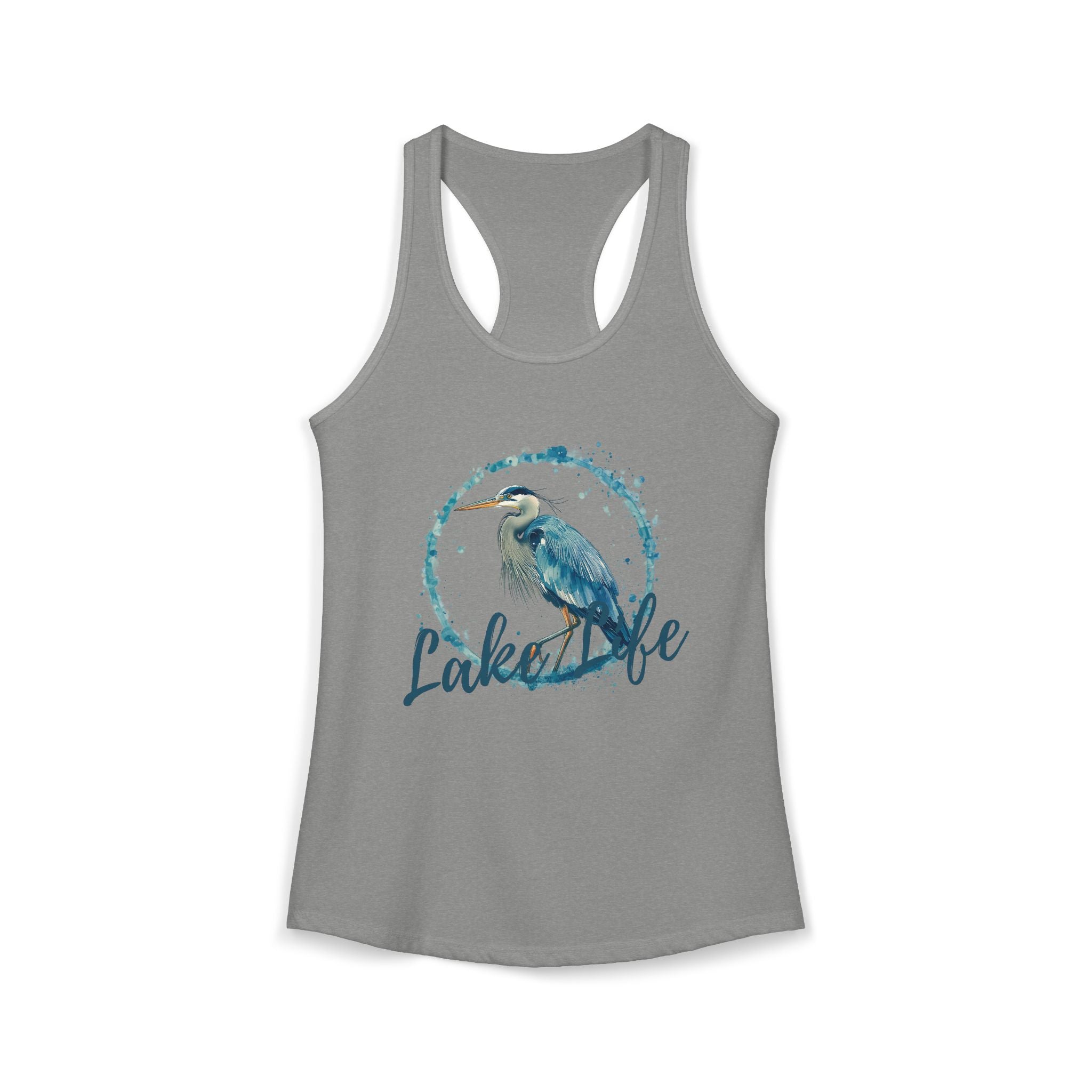 Women's Lake Life Blue Heron Ideal Racerback Tank