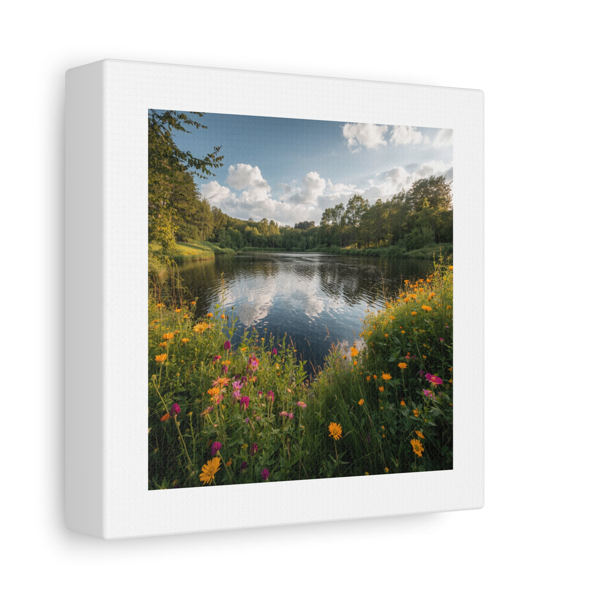 Wildflower Lake Canvas Print — Matte Stretched Wall Art