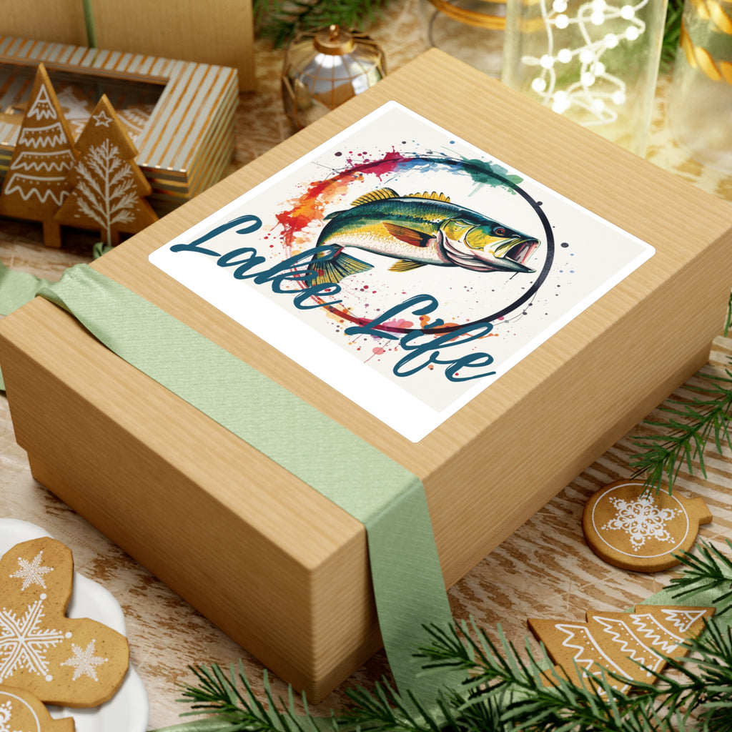 Lake Life Bass Sticker — Vinyl Kiss-Cut Fishing Decal