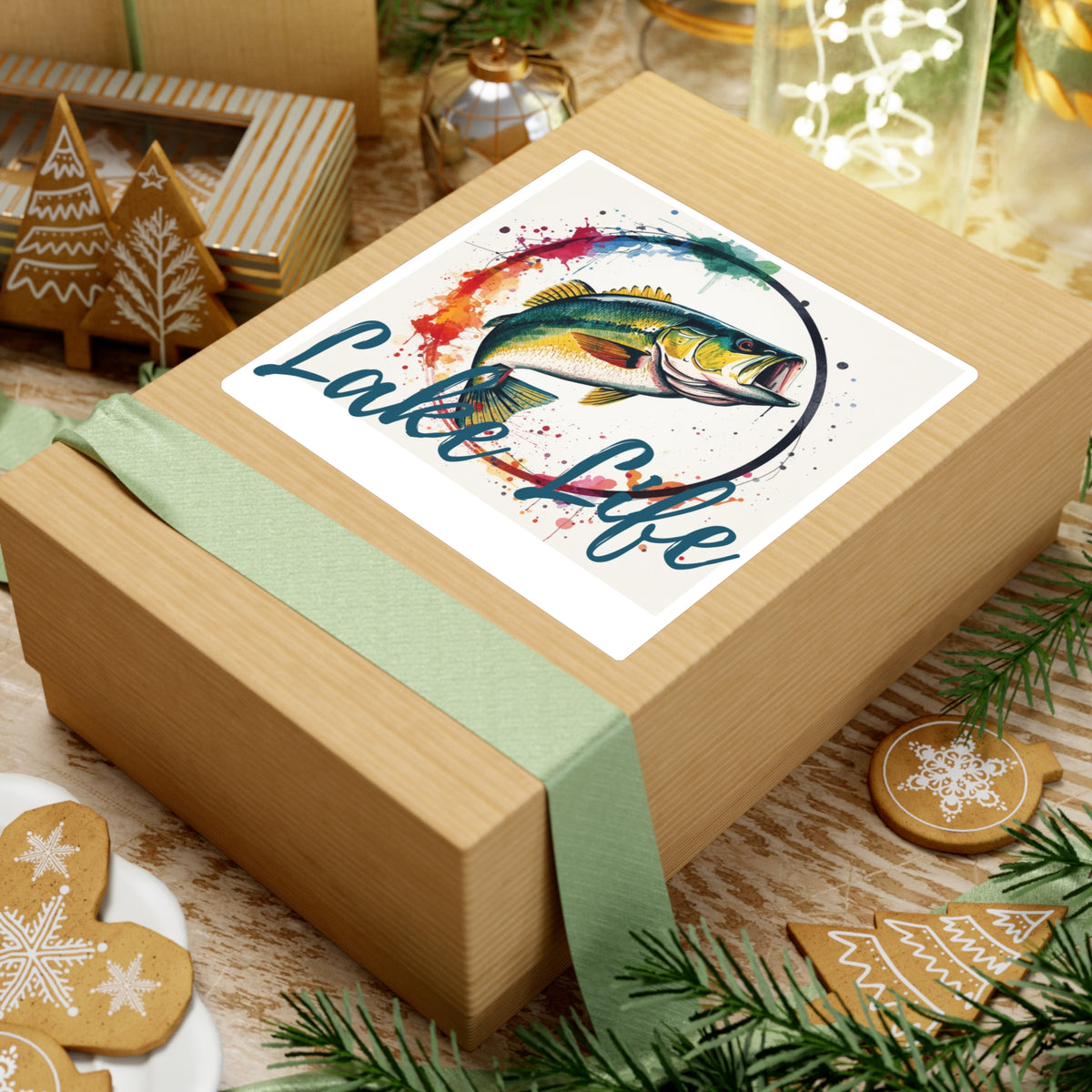 Lake Life Bass Sticker — Vinyl Kiss-Cut Fishing Decal
