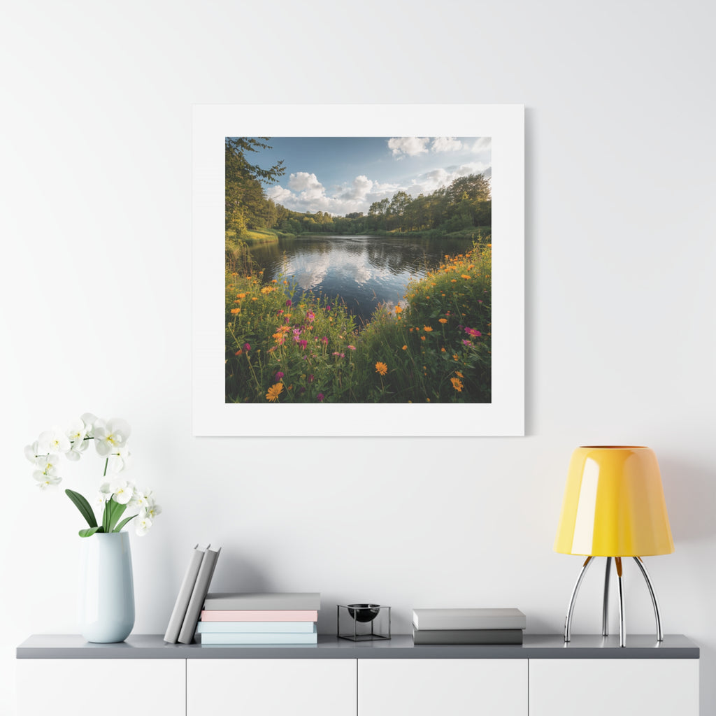 Wildflower Lake Canvas Print — Matte Stretched Wall Art