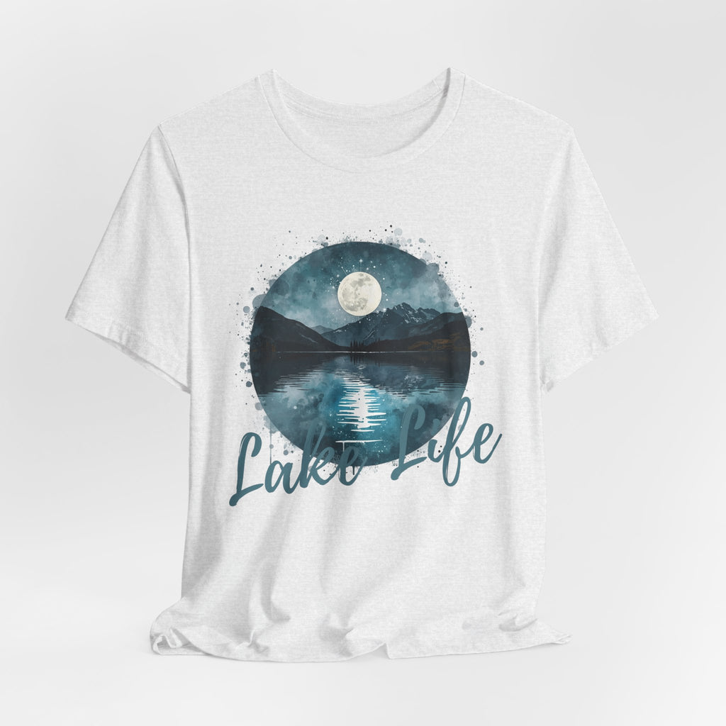 Lake Life T‑Shirt — Moonlit Mountain Lake Graphic Tee