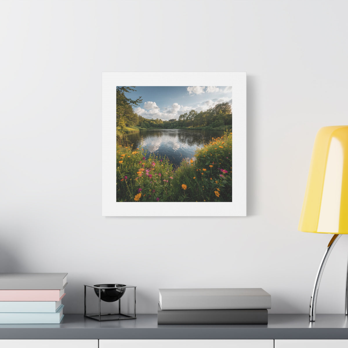 Wildflower Lake Canvas Print — Matte Stretched Wall Art