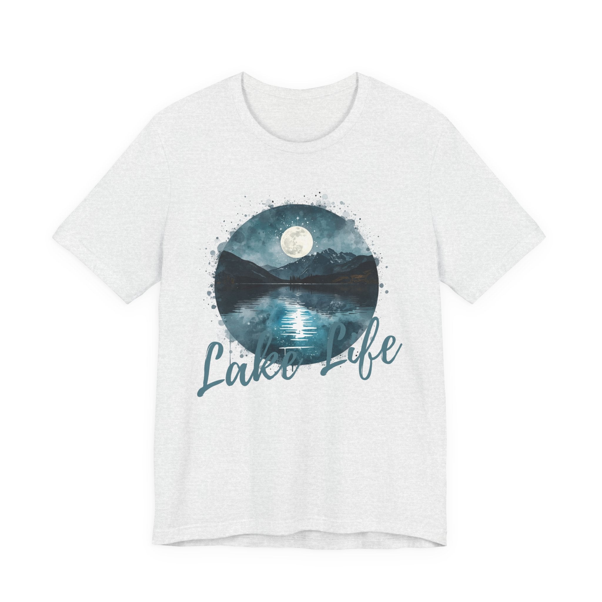 Lake Life T‑Shirt — Moonlit Mountain Lake Graphic Tee