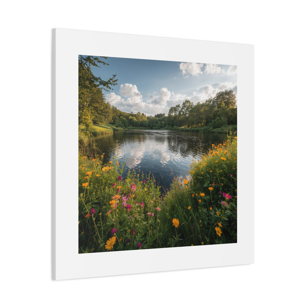 Wildflower Lake Canvas Print — Matte Stretched Wall Art