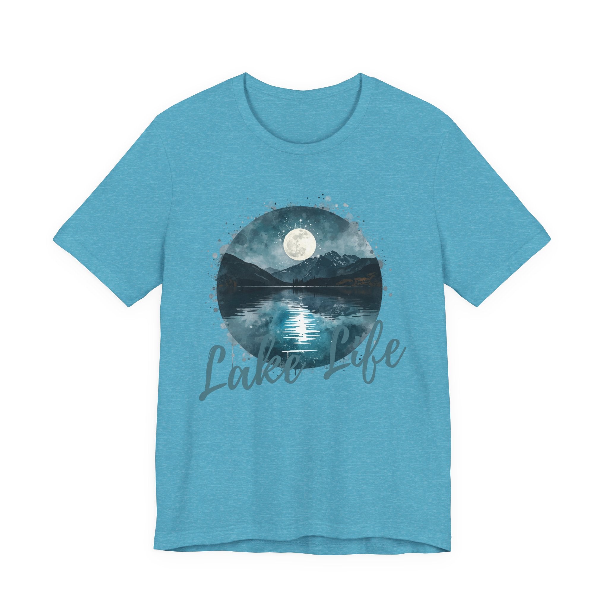 Lake Life T‑Shirt — Moonlit Mountain Lake Graphic Tee