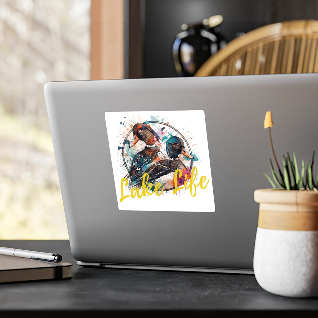 Lake Life Duck Sticker — Vinyl Kiss-Cut Outdoor Decal