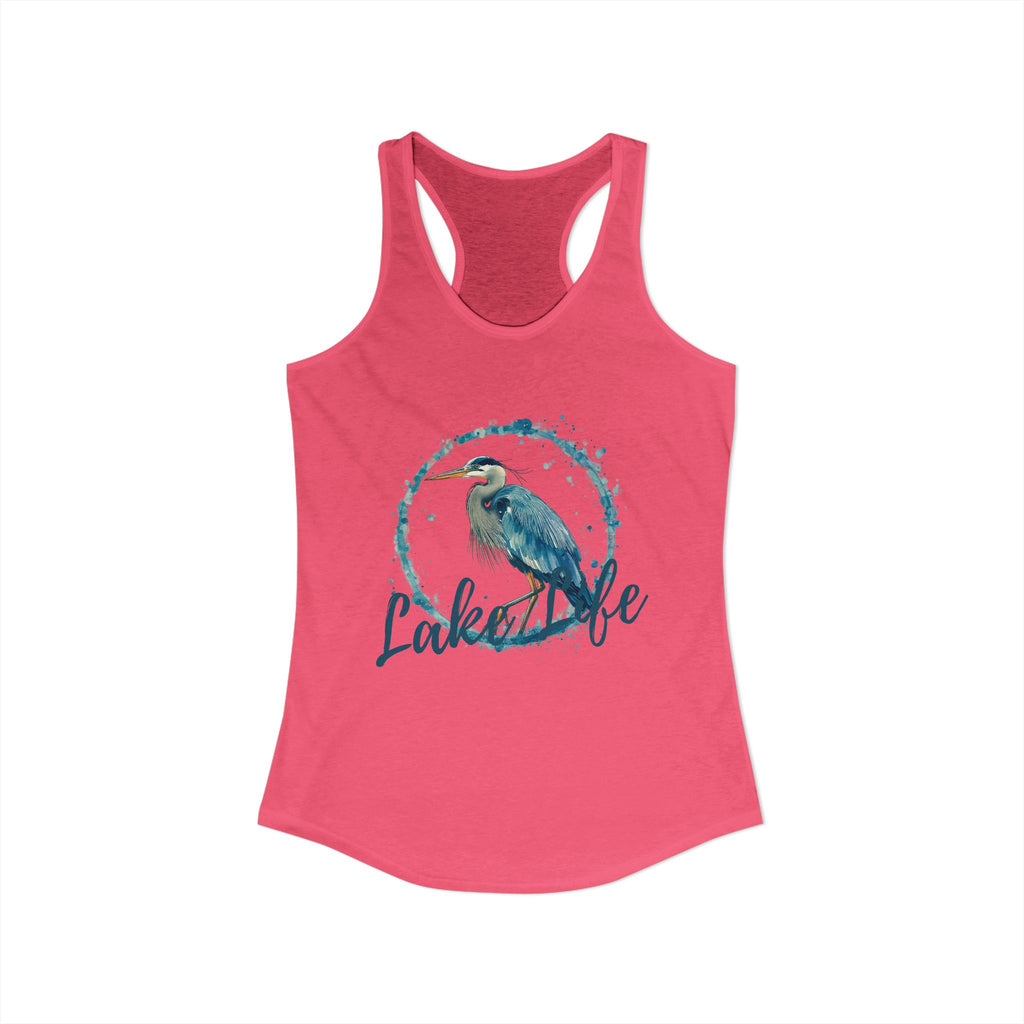 Women's Lake Life Blue Heron Ideal Racerback Tank