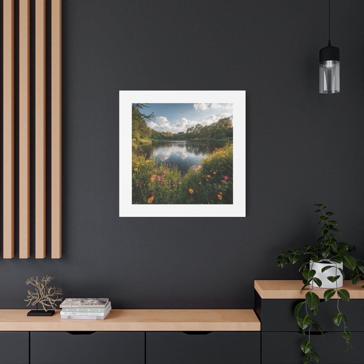 Wildflower Lake Canvas Print — Matte Stretched Wall Art