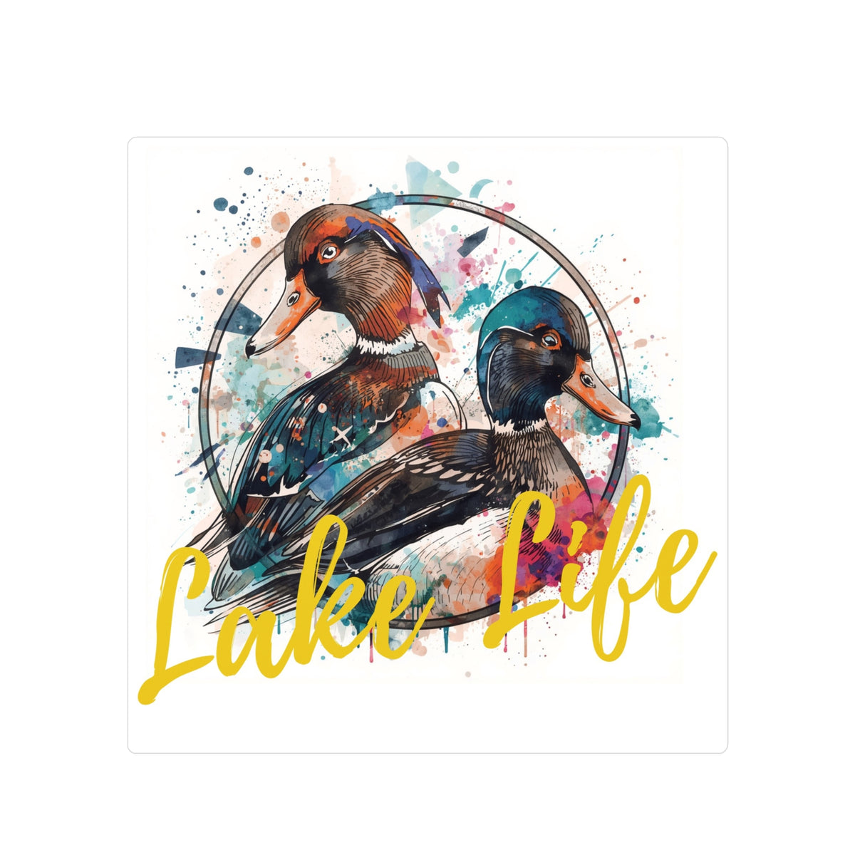 Lake Life Duck Sticker — Vinyl Kiss-Cut Outdoor Decal