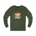 Lake Life Long Sleeve Tee — Scenic Sunset Kayak Graphic