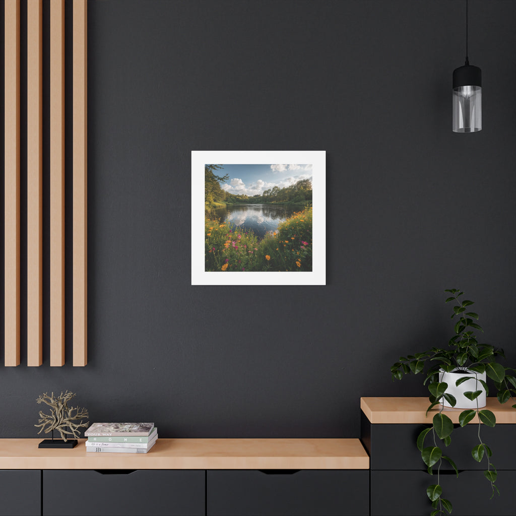Wildflower Lake Canvas Print — Matte Stretched Wall Art