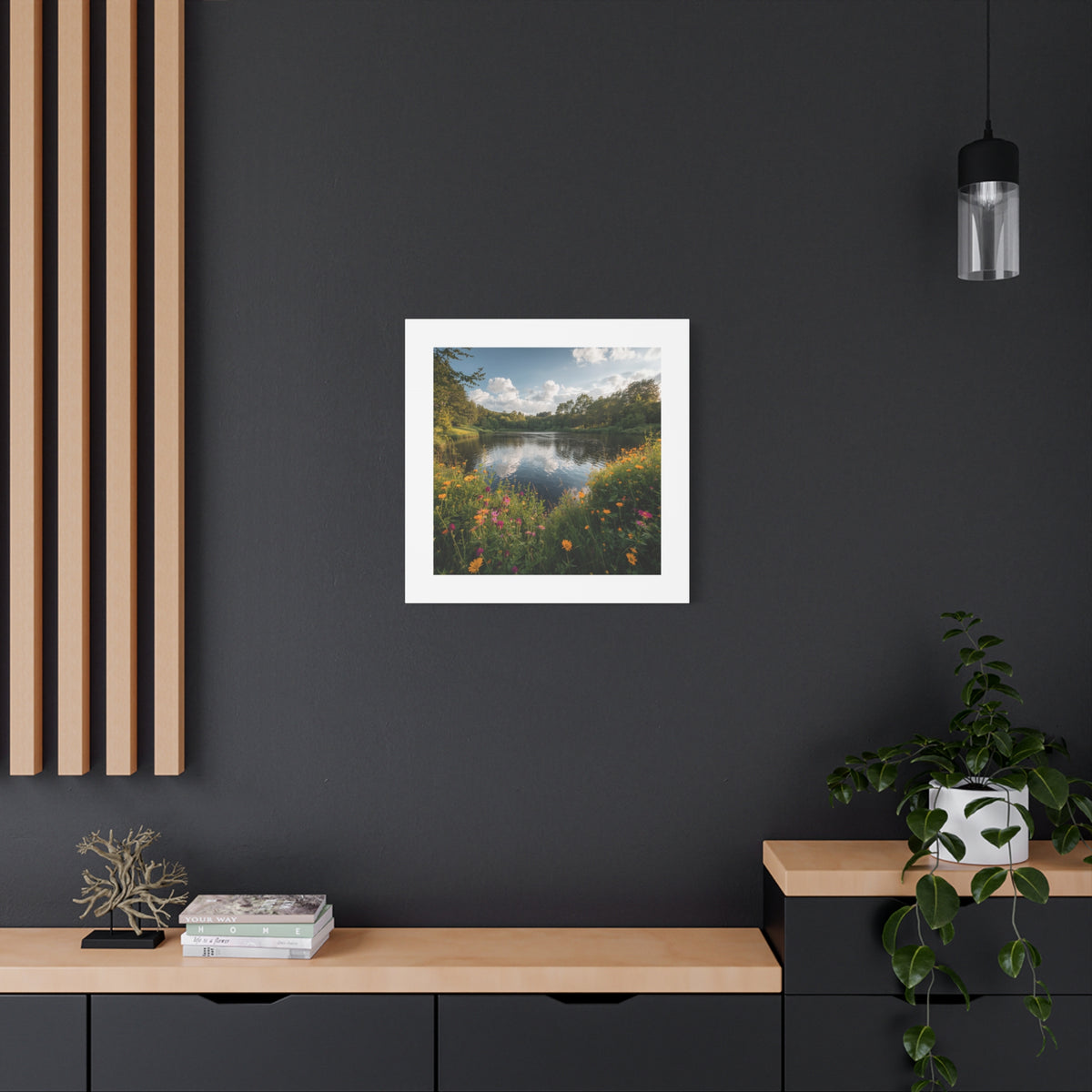 Wildflower Lake Canvas Print — Matte Stretched Wall Art