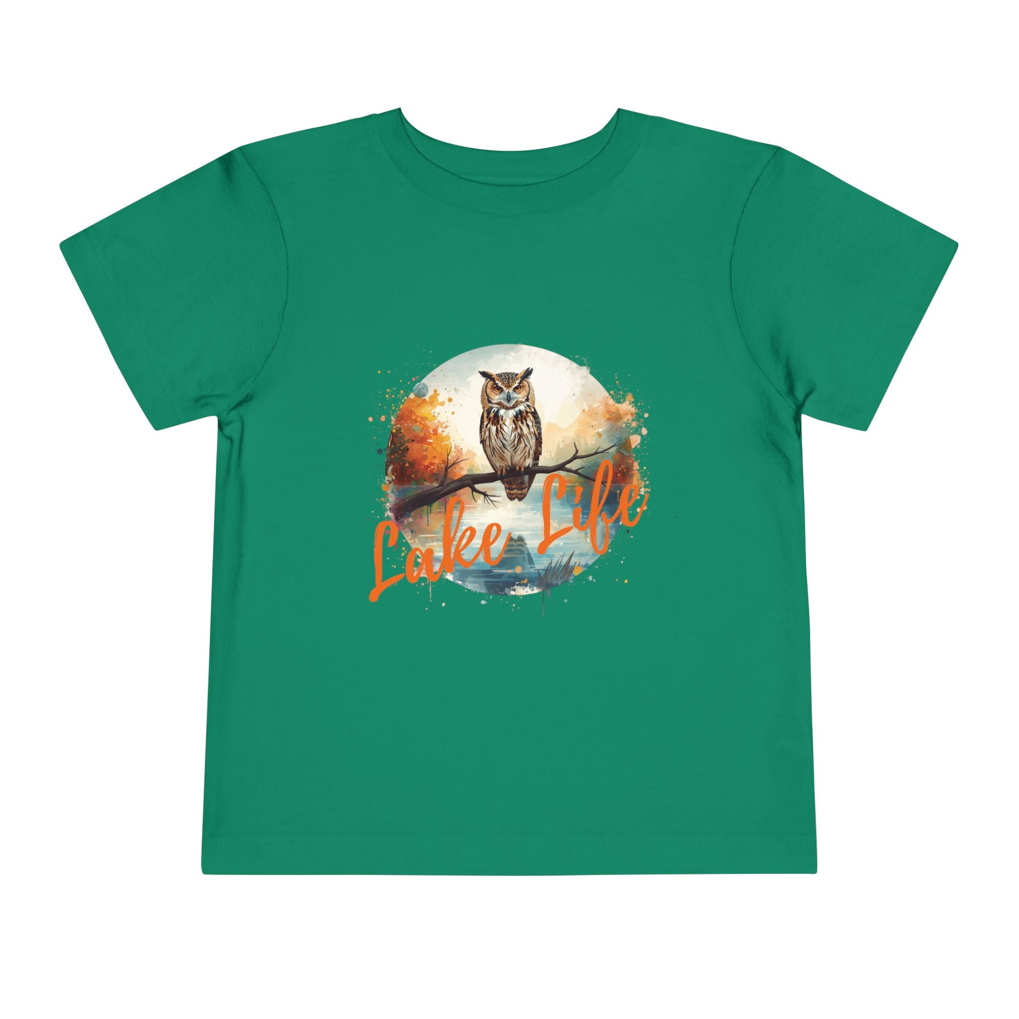 Lake Life Toddler Tee — Owl Woodland Graphic Shirt