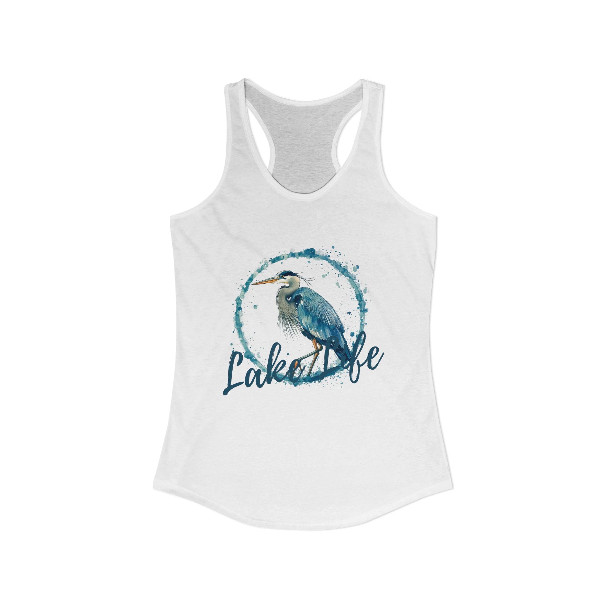 Women's Lake Life Blue Heron Ideal Racerback Tank