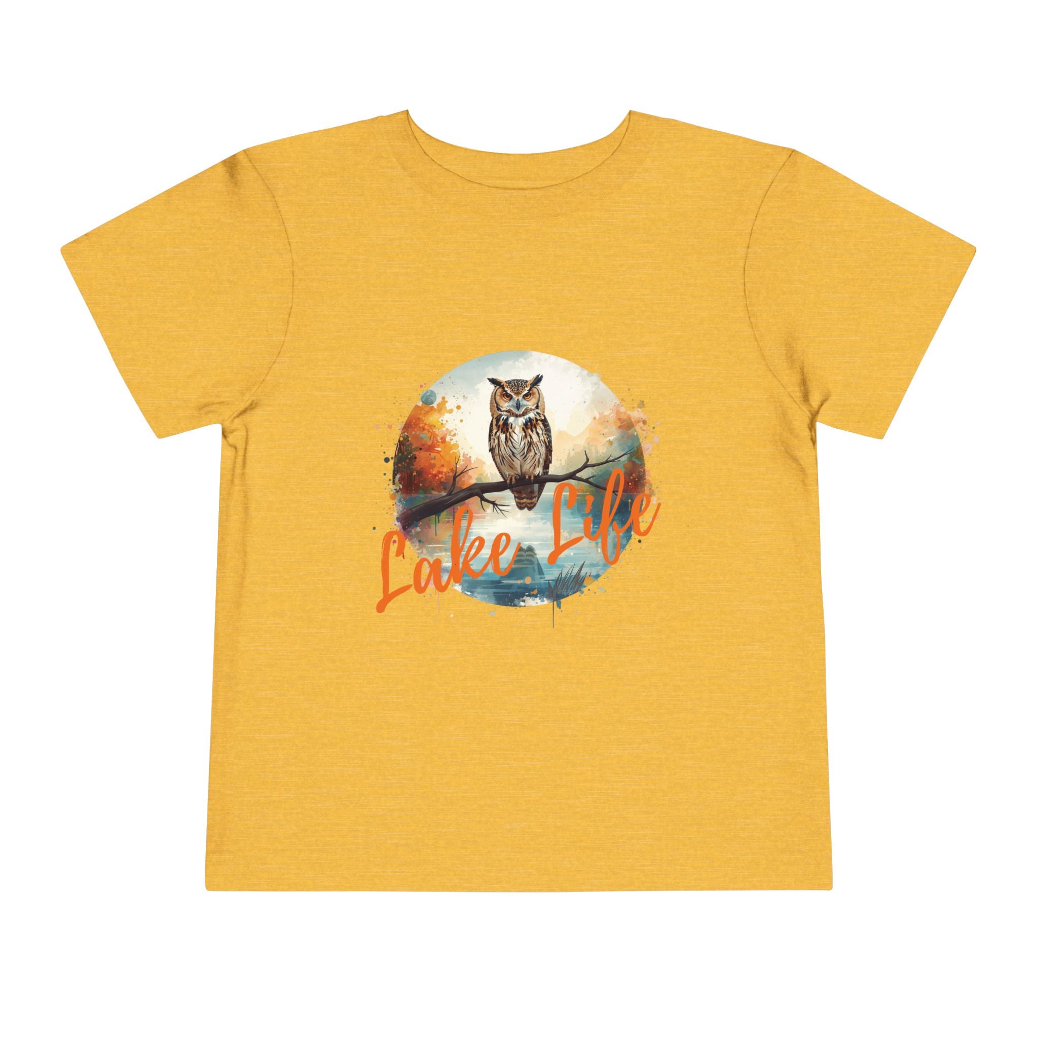 Lake Life Toddler Tee — Owl Woodland Graphic Shirt