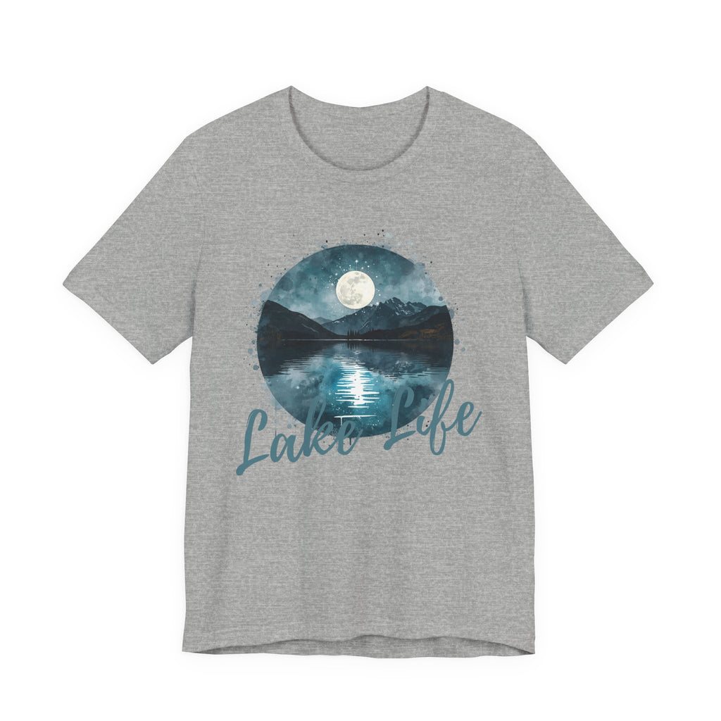 Lake Life T‑Shirt — Moonlit Mountain Lake Graphic Tee