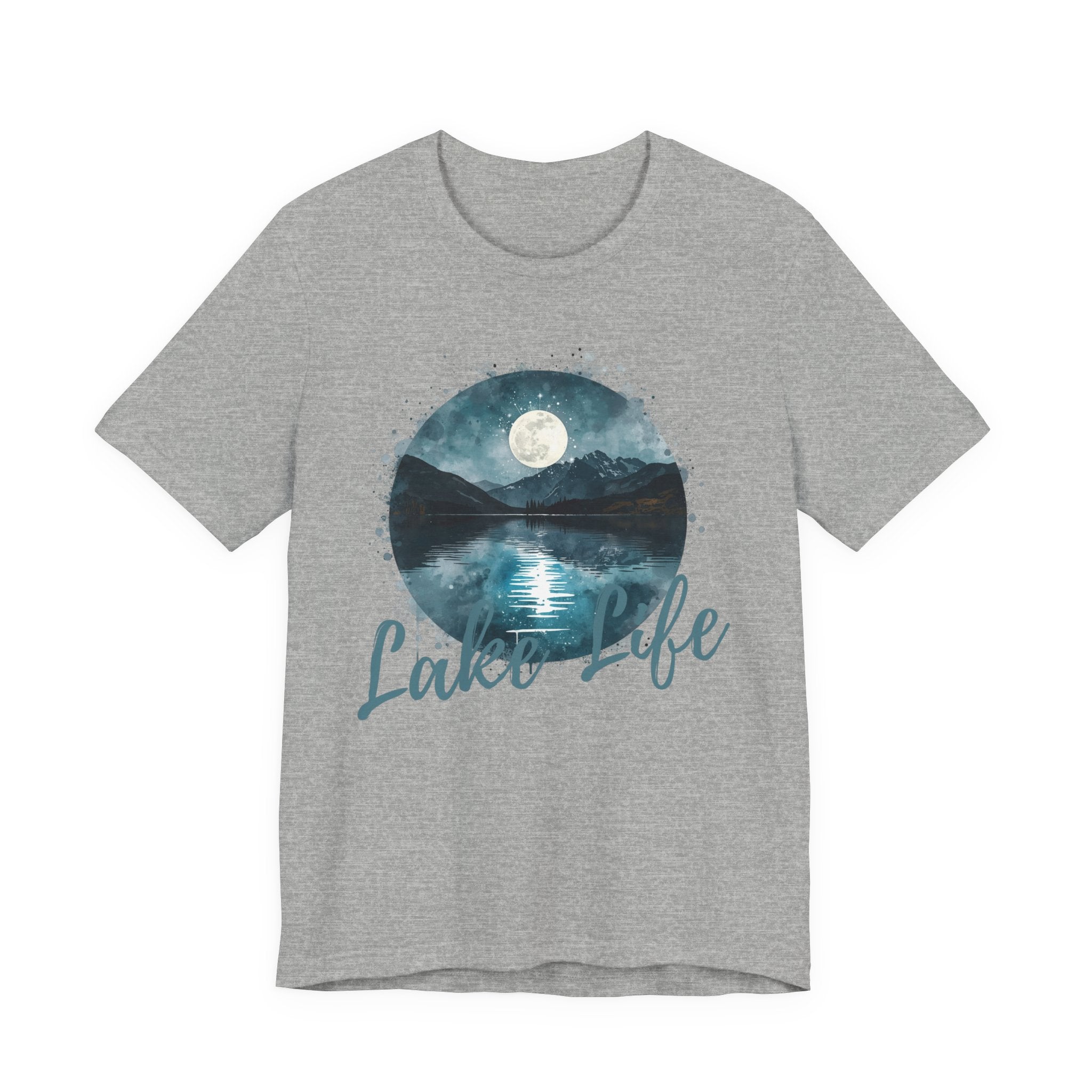 Lake Life T‑Shirt — Moonlit Mountain Lake Graphic Tee