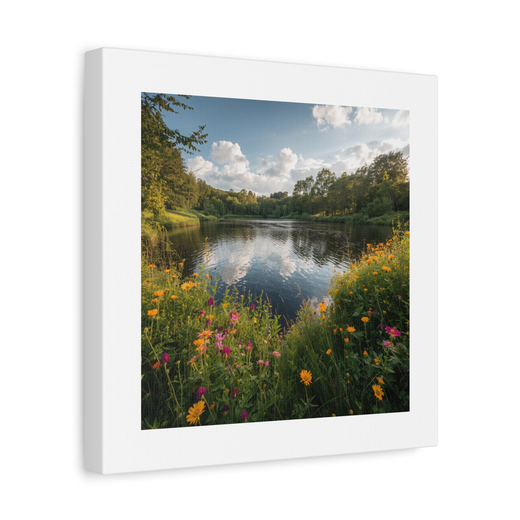 Wildflower Lake Canvas Print — Matte Stretched Wall Art