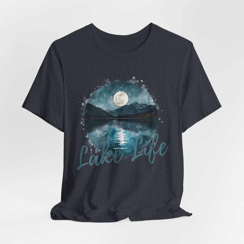 Lake Life T‑Shirt — Moonlit Mountain Lake Graphic Tee