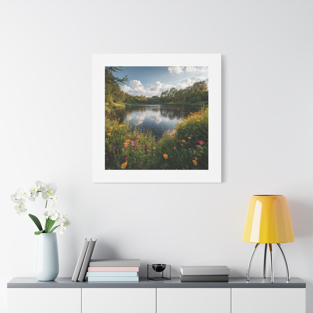Wildflower Lake Canvas Print — Matte Stretched Wall Art