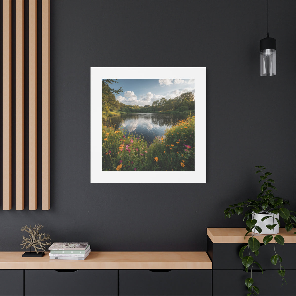 Wildflower Lake Canvas Print — Matte Stretched Wall Art