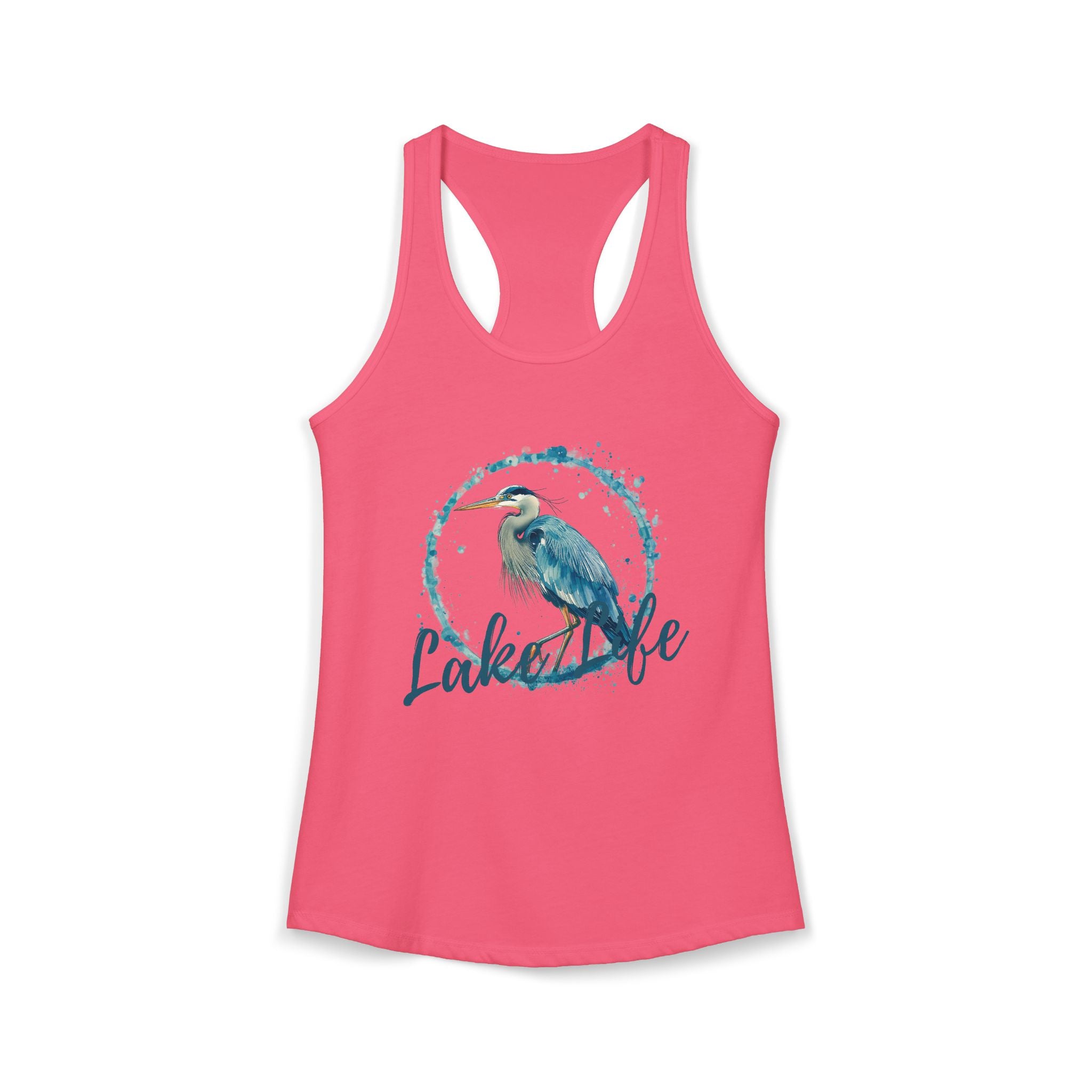 Women's Lake Life Blue Heron Ideal Racerback Tank